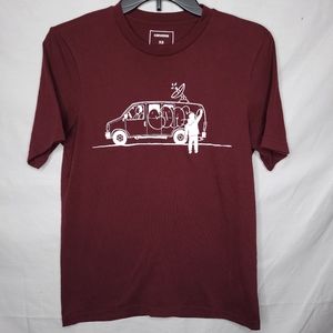 CONVERSE Women's Burgundy Short Sleeve Graphic Tee XS